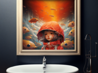 생성한 이미지 액자에 걸기