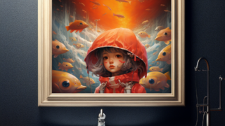 생성한 이미지 액자에 걸기