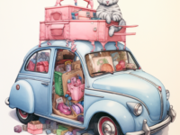 색연필로 그린 느낌의 캐릭터 이미지