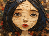 외부 벽에 그린 임파스토 스타일, impasto style