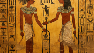 고대 이집트 벽화 그리기