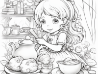 어린 아이들을 위한 동화책 색칠공부, 라인아트