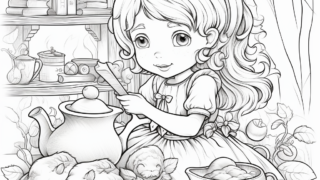 어린 아이들을 위한 동화책 색칠공부, 라인아트