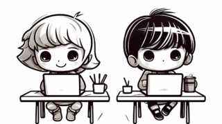 귀여운 색칠공부, 라인아트