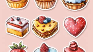 기념일 테마 디저트 스티커 모음